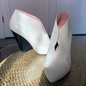 PAIGE White Heeled Boots